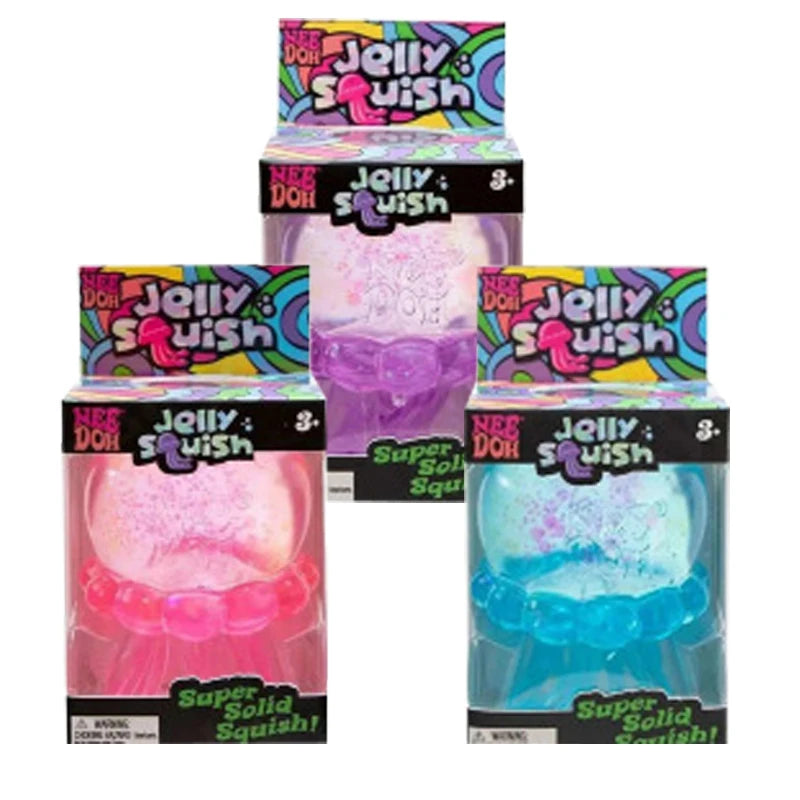 Cute Jellyfish Fuzz Ball Needoh Squishy Blind Box Random Color Soft Sensory Squeeze Stress Relief Relax Toy for Children