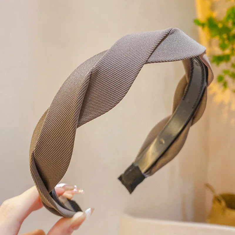 Retro wide edge Twist Headband for Women Elegant Wash Face Hair Band Fashion Girl Hair Accessories