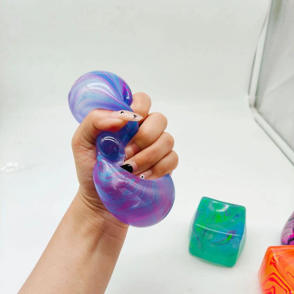 /5.5cm Soft and Glutinous Sensory Stress-relief Toy Needoh Cube Filled with Gel Stretchable Ball Soft Ice Cube Ball Slow Rebound