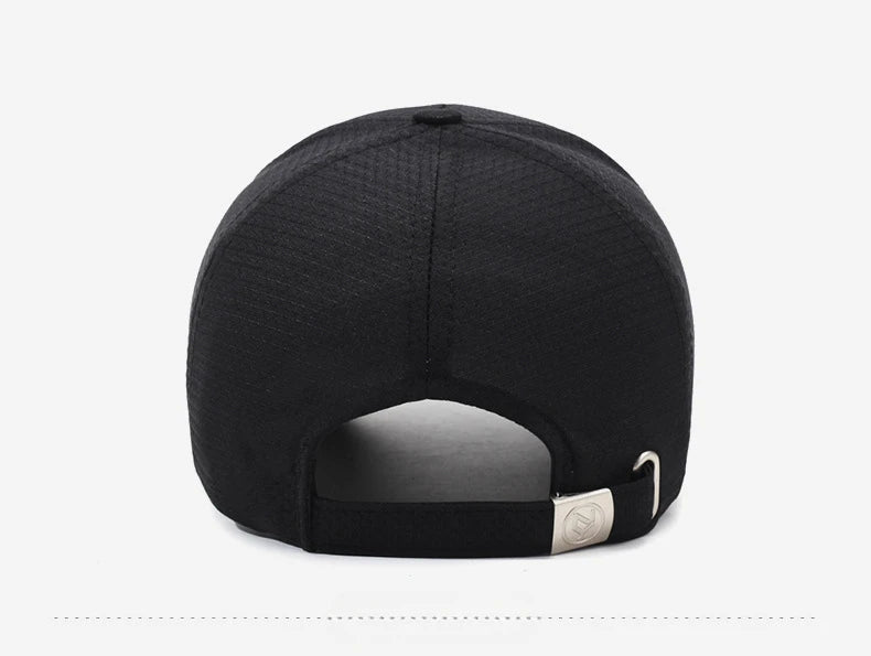 Summer Men's Black Breathable Cap Versatile Korean Version Versatile Men's Baseball Outdoor Recreational Fishing Sun Hat 56-60cm