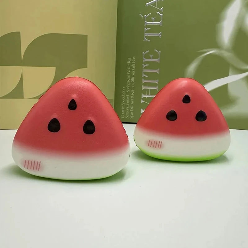 Funny Watermelon Squishy Squeeze Fidget Toy Anti-Stress Slow Rising Fruit Pinch Squeeze Toy Anti Stress Toy for Adult
