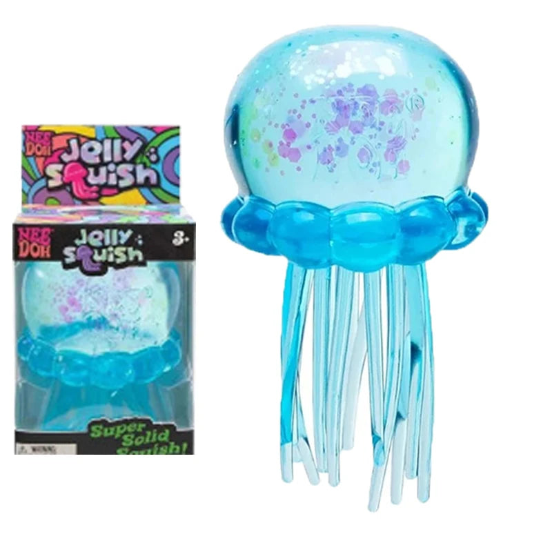 Cute Jellyfish Fuzz Ball Needoh Squishy Blind Box Random Color Soft Sensory Squeeze Stress Relief Relax Toy for Children