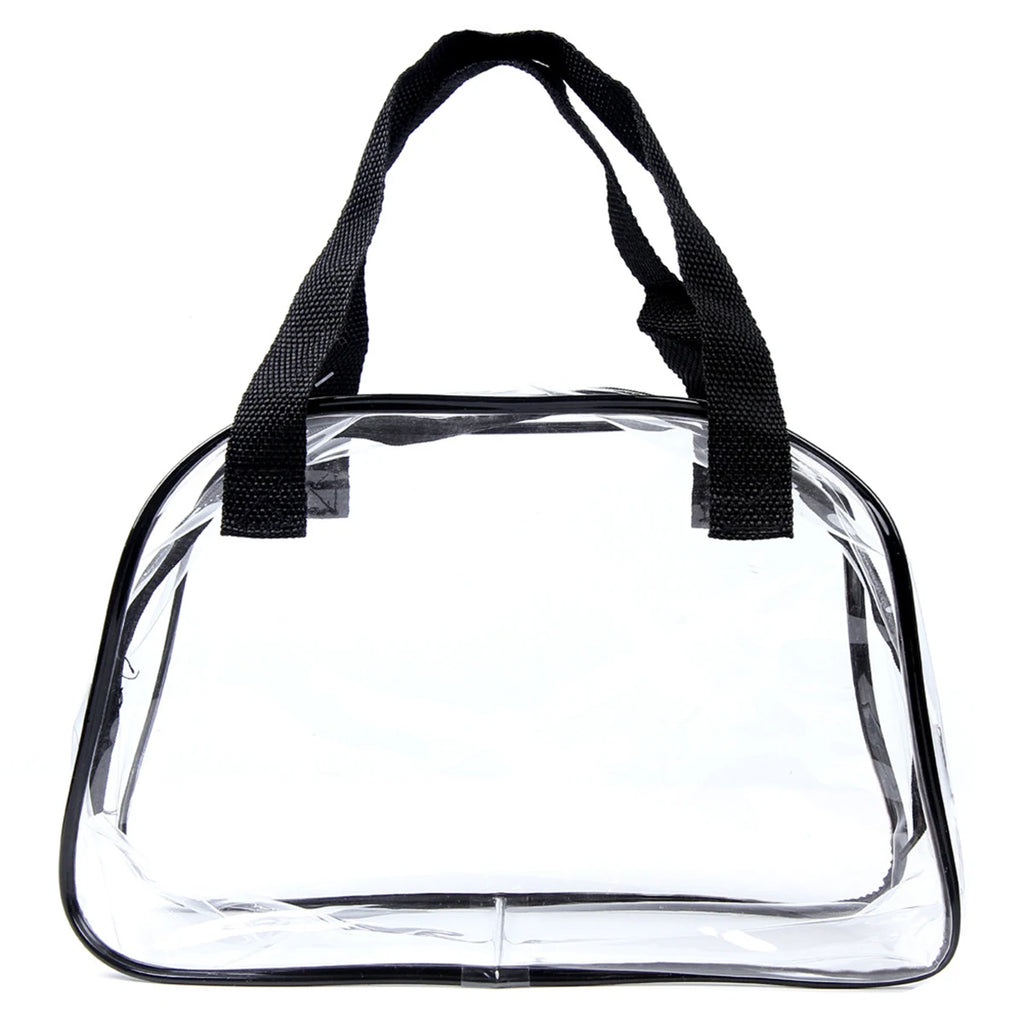 PVC for Travel & Concert Transparent Cosmetic Bag Clear Stadium Approved Tote Bag Travel Toiletries Bag Small Handbag
