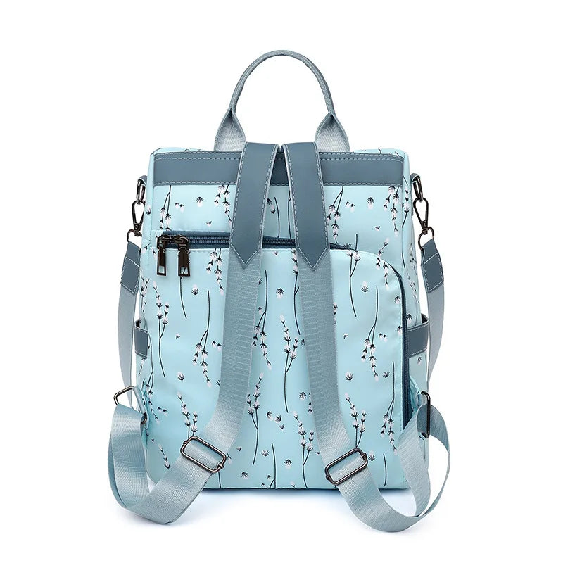 Waterproof Oxford Women Backpack Fashion Anti-theft School Bag Embroidery Designer Female Large Capacity Travel Shoulder Handbag