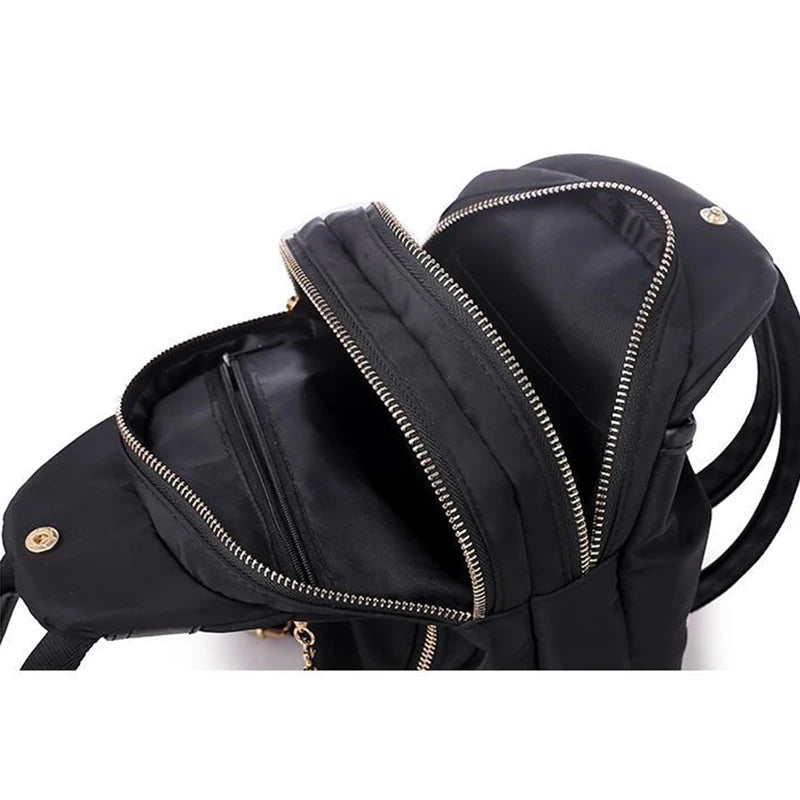 Waterproof Oxford Women Backpack Fashion Anti-theft School Bag Embroidery Designer Female Large Capacity Travel Shoulder Handbag