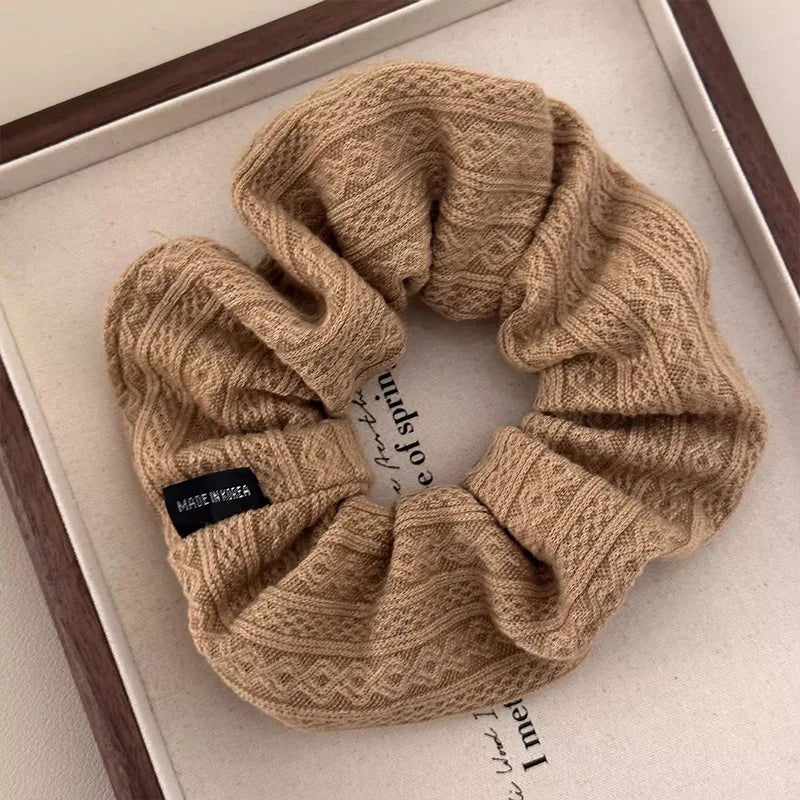 Vintage Knitting Pattern Large Intestine Scrunchie For Women Sweet Hair Hair Band Hair Tie Rubber Band Fashion Hair Accessories