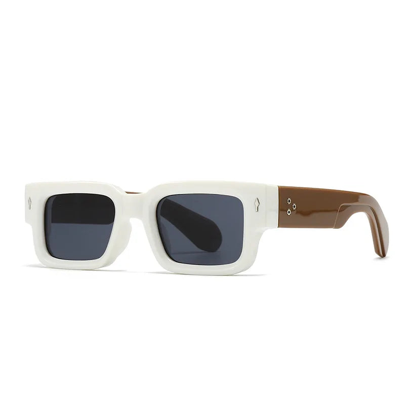 New Vintage Small Square Sunglasses For Women Men Fashion Retro Thick Edge Frame Luxury Male Sun Glasses Shades UV400 Eyeglasses