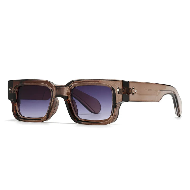 New Vintage Small Square Sunglasses For Women Men Fashion Retro Thick Edge Frame Luxury Male Sun Glasses Shades UV400 Eyeglasses