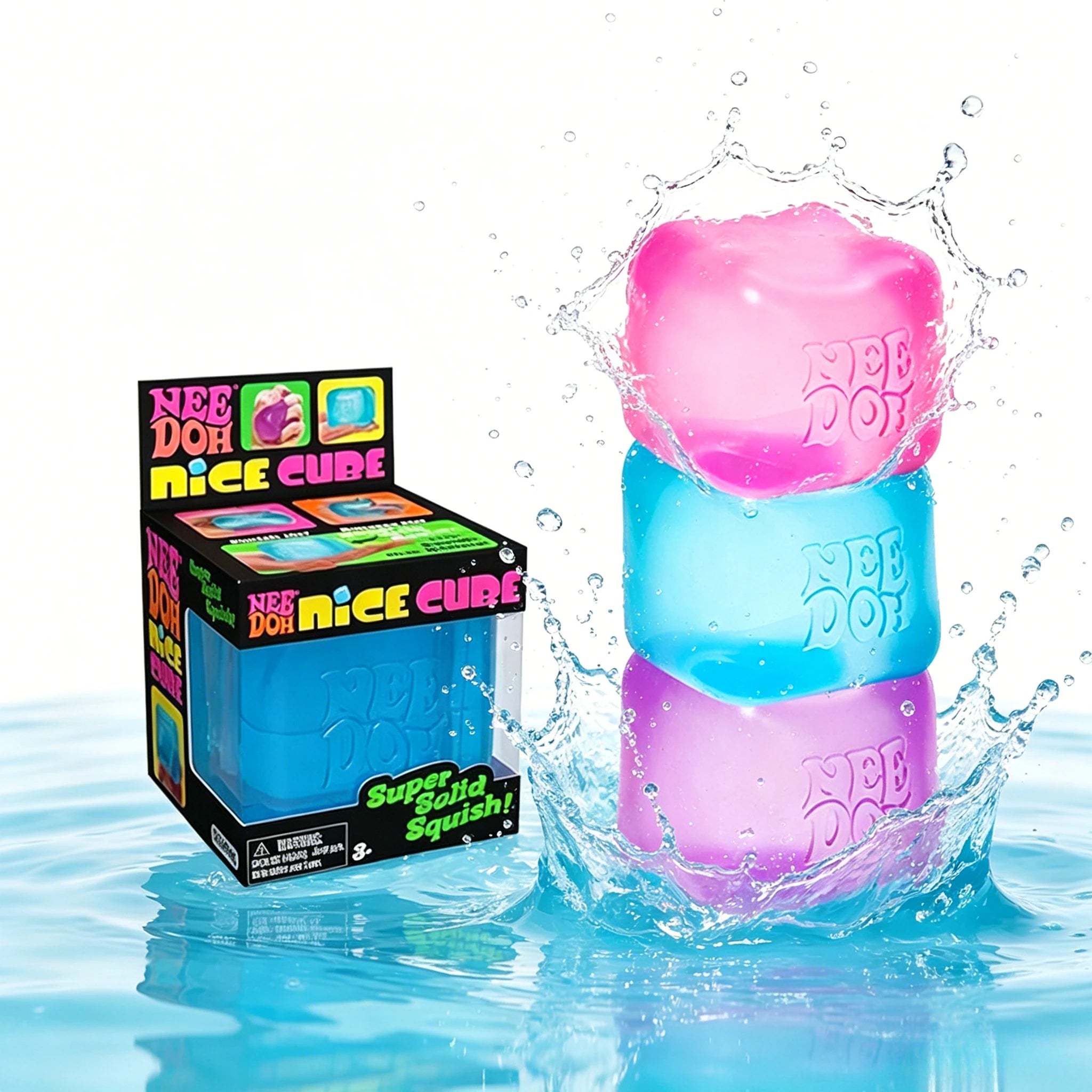 2026 Nee-doh Nice Cube Sensory Nice-Sicle Stress Relief Squishy Cube Anti-Anxiety Squeeze Object for Focus ADHD Population