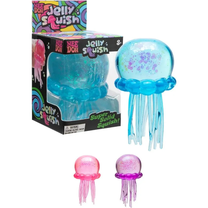 Cute Jellyfish Fuzz Ball Needoh Squishy Blind Box Random Color Soft Sensory Squeeze Stress Relief Relax Toy for Children