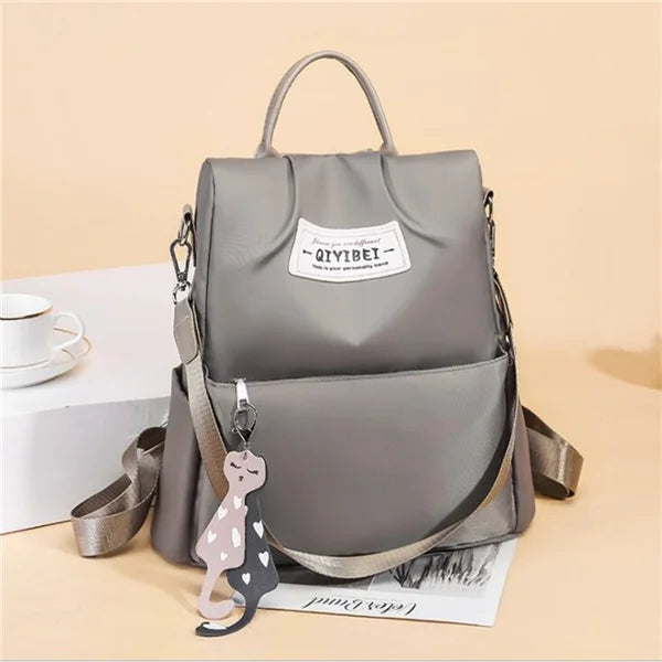 Waterproof Oxford Women Backpack Fashion Anti-theft School Bag Embroidery Designer Female Large Capacity Travel Shoulder Handbag