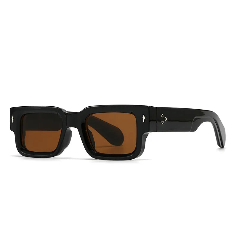 New Vintage Small Square Sunglasses For Women Men Fashion Retro Thick Edge Frame Luxury Male Sun Glasses Shades UV400 Eyeglasses