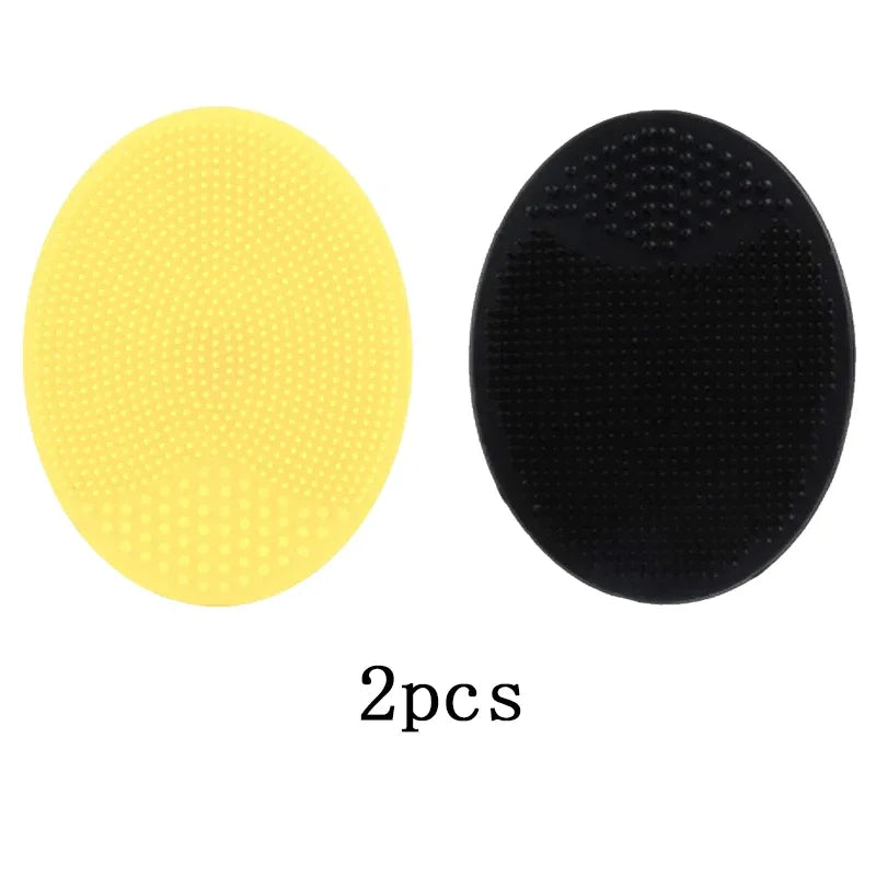 1/2/4pcs Soft Silicone Face Brush Cleanser and Massager Manual Facial Cleansing Brush Exfoliating Silicone Face Scrubber