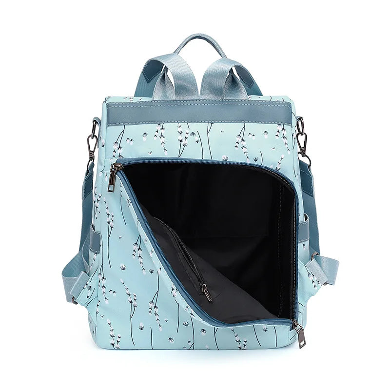Waterproof Oxford Women Backpack Fashion Anti-theft School Bag Embroidery Designer Female Large Capacity Travel Shoulder Handbag