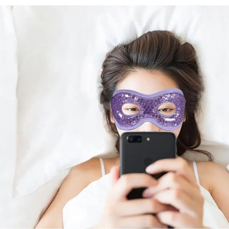 Cooling Eye Mask Gel Reuseable Cold Compress Face Mask Sleeping Mask Eye Cooling Puffy Dry Eyes Relieve Facial Edema Skin Care