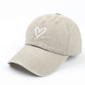 SpringSummerHat Denim Baseball Hat Female Embroidered Peach Heart Wash Casual Korean Version Thin Couple Soft Top Duck Hat Male
