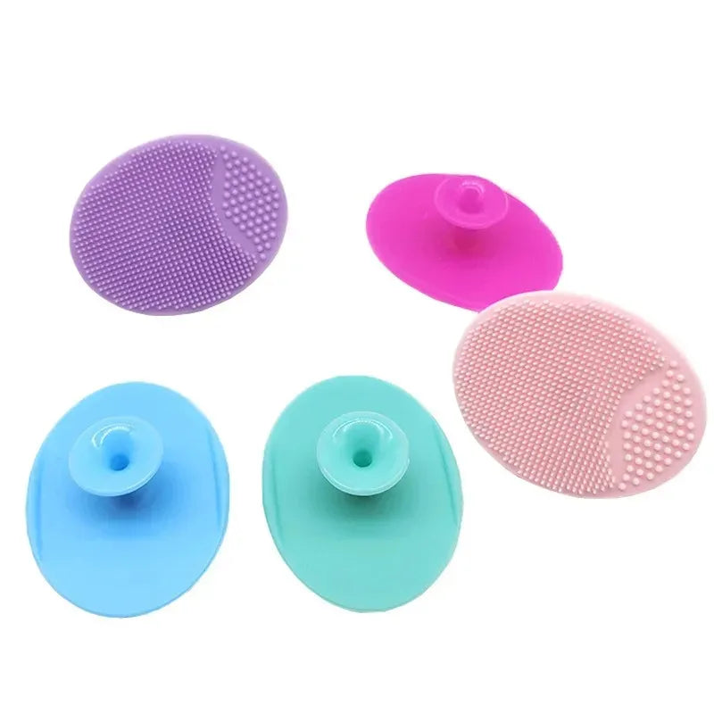 1/2/4pcs Soft Silicone Face Brush Cleanser and Massager Manual Facial Cleansing Brush Exfoliating Silicone Face Scrubber