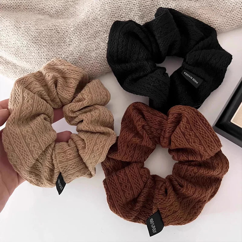 Vintage Knitting Pattern Large Intestine Scrunchie For Women Sweet Hair Hair Band Hair Tie Rubber Band Fashion Hair Accessories