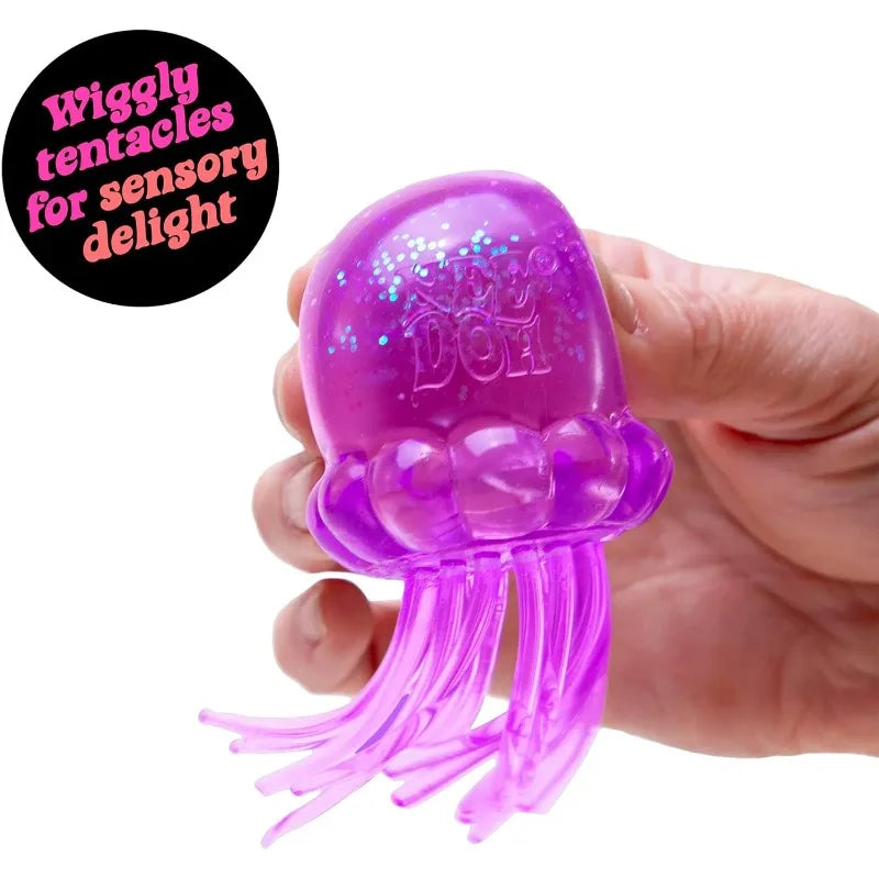 Cute Jellyfish Fuzz Ball Needoh Squishy Blind Box Random Color Soft Sensory Squeeze Stress Relief Relax Toy for Children