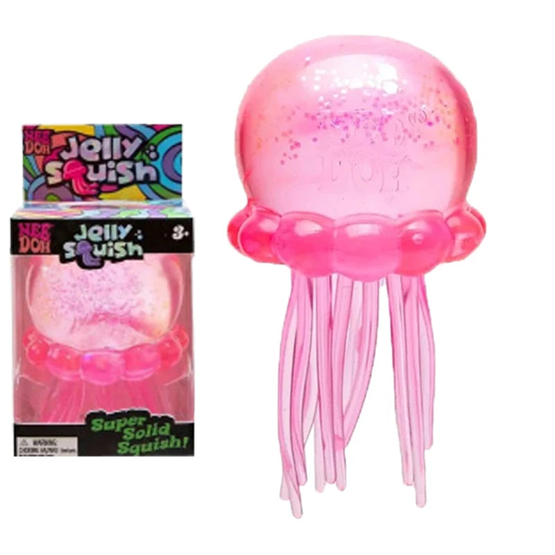 Cute Jellyfish Fuzz Ball Needoh Squishy Blind Box Random Color Soft Sensory Squeeze Stress Relief Relax Toy for Children