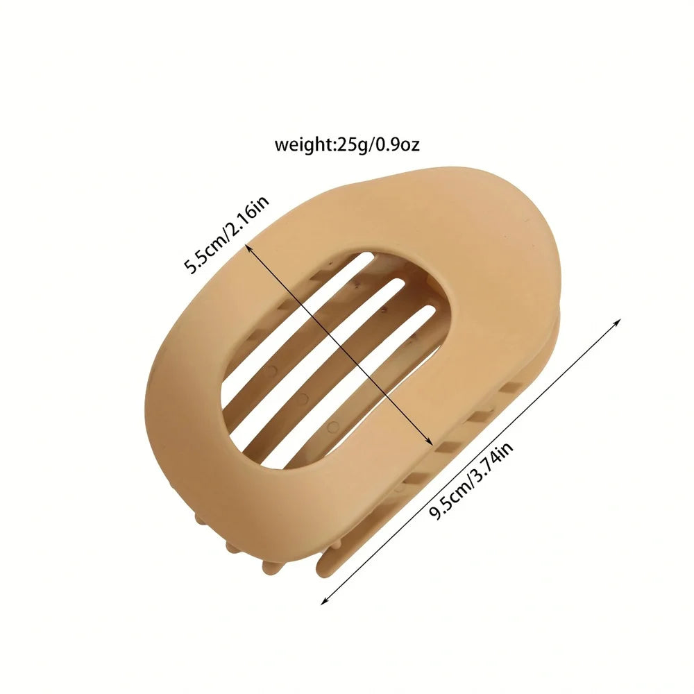 4Pcs/Set New Elegant Matte Acrylic Rounded Duckbill Hair Clips Women Fashion Solid Color Plastic Hairpin Hair Accessories